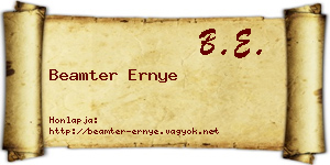 Beamter Ernye névjegykártya